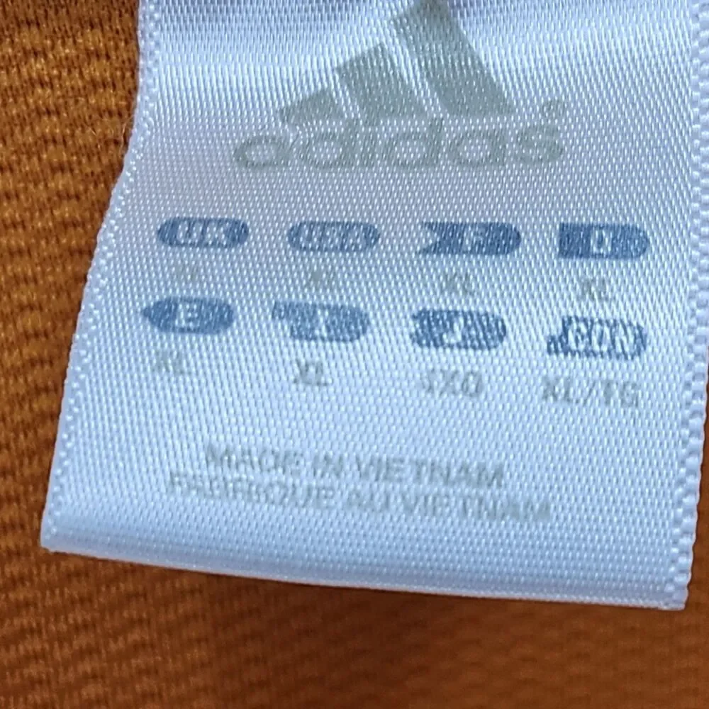 Adidas Tennessee Vols Polo Shirt Mens XL Orange White Short Sleeves Football
